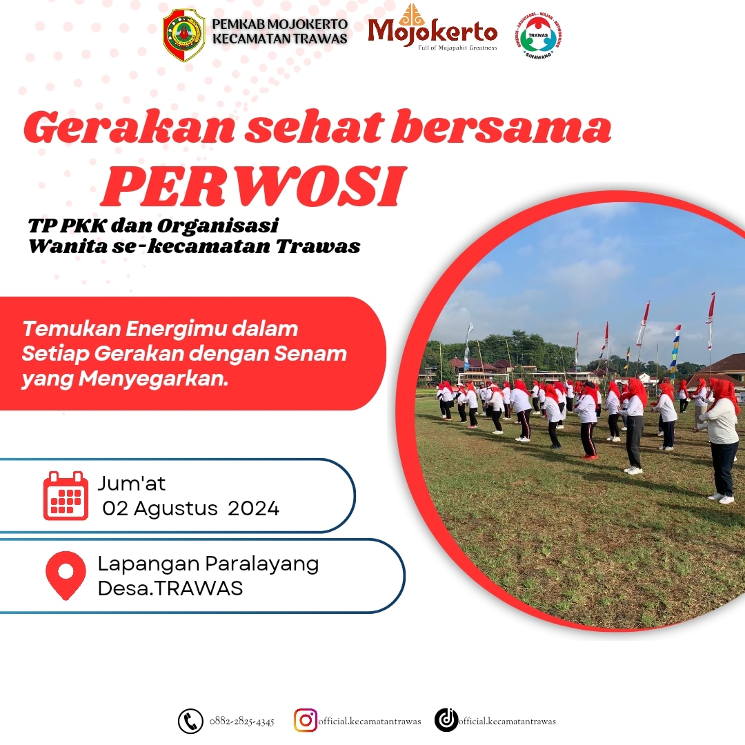 GRAKAN SENAM SEHAT BERSAMA PERWOSI KECAMATAN TRAWAS