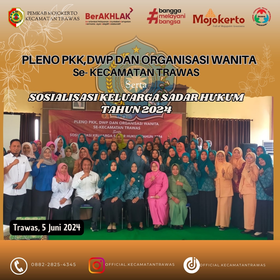PLENO PKK, DWP, DAN ORGANISASI WANITA KECAMATAN TRAWAS